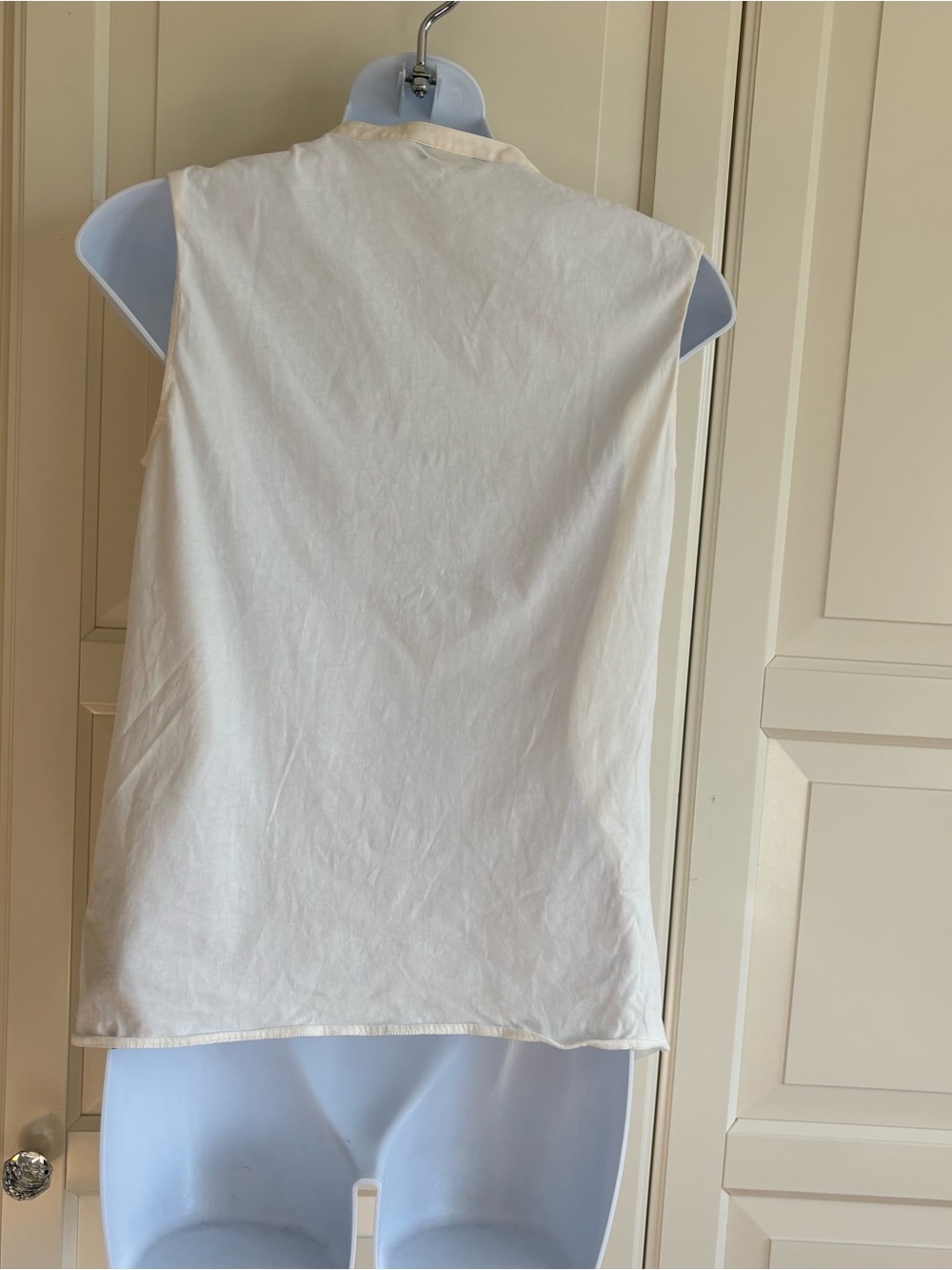 Massimo Dutti Silk Sleeveless Cream Blouse Size Medium - Picture 5 of 10
